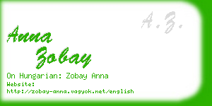 anna zobay business card